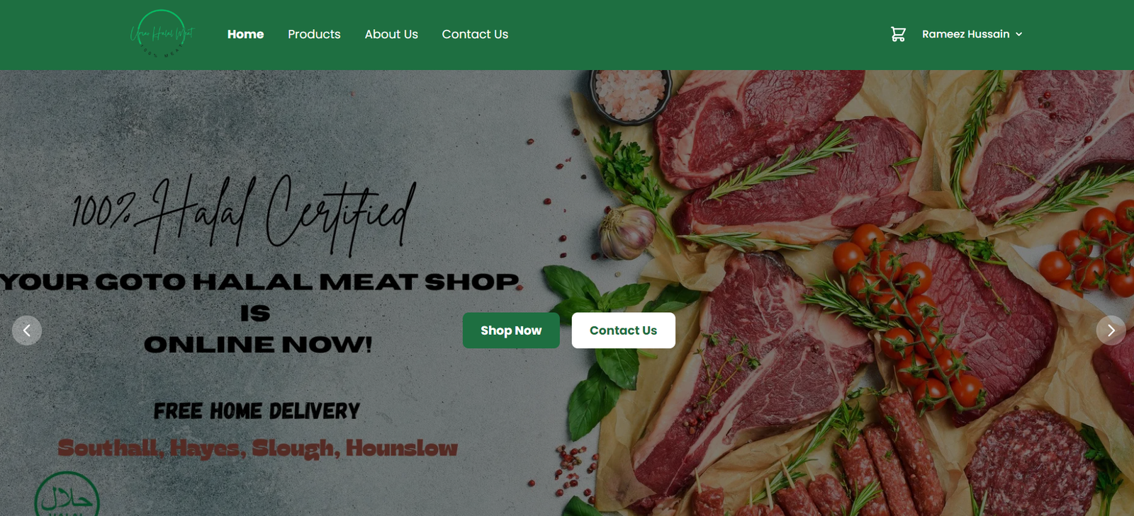 Umar Halal Meat project screenshot
